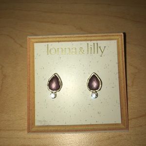 NWOT Lonna and Lilly purple stud earrings